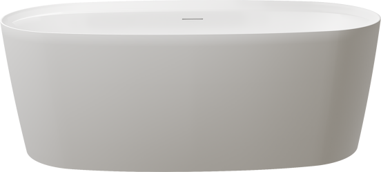 Luca Varess Sutilo ovale baignoire îlot 160 x 75 cm acrylique blanc mat avec tablette intégrée