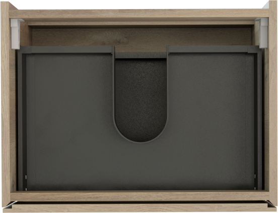 Storke Edge meuble sous-vasque suspendu 60 x 46 cm chêne brut 2 tiroirs