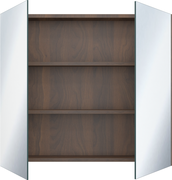Storke Reflecta Spiegelschrank Bad: 85 x 75 cm, Nussbaum