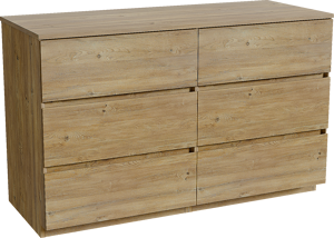 Storke Edge meuble salle de bains à poser 130 x 52 cm chêne brut avec Panton tablette simple ou double en mélaminé chêne brut