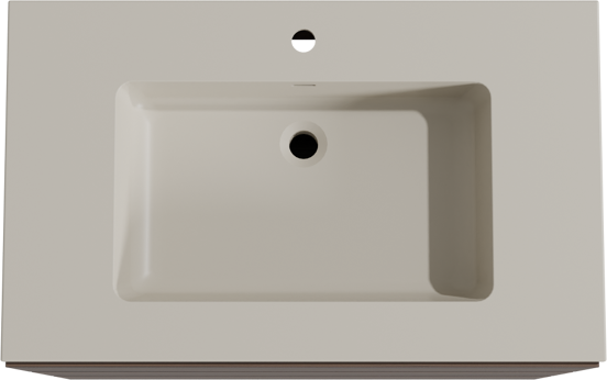 Storke Edge staand badkamermeubel 85 x 52 cm notelaar met Diva enkele wastafel in top solid zijdegrijs