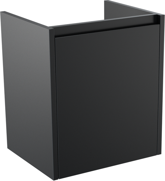 Storke Seda meuble sous-vasque suspendu 45 x 35 cm noir mat porte