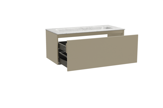 Balmani Sfera meuble salle de bains suspendu 120 x 55 cm dune avec Tablo Arcato plan simple en marbre carrara