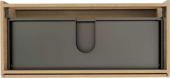 Storke Edge meuble sous-lavabo suspendu 100 x 46 cm chêne naturel 2 tiroirs