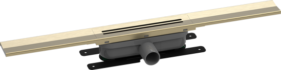 Easy Drain R-Line Clean Color douchegoot 80cm Brushed Brass