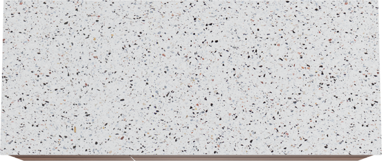 Balmani Mitra hängendes Möbelstück Set: 135 x 55 cm, Nussbaum, mit Stretto Einzel- oder Doppel Waschtischplatte, Terrazzo in Weiß/Schwarz matt