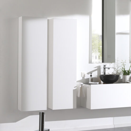 Balmani Studio hängender Hochschrank, weiß matt, 40 x 30 x 150 cm