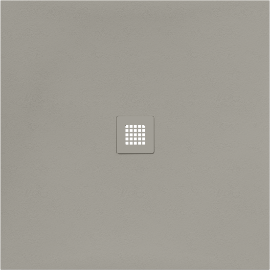 Luca Varess Classy duschwanne 90 x 90 cm marmorkomposit  Hellgrau matt rockstruktur