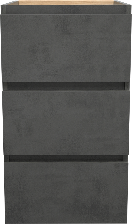 Balmani Lucida staande wastafelonderkast 45 x 55 cm beton donkergrijs 3 lades