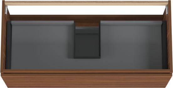 Balmani Lucida zwevende wastafelonderkast 120 x 55 cm Amerikaans notenhout 2 lades