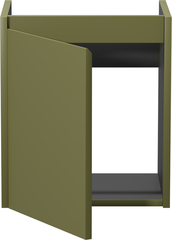 Storke Seda meuble sous-lavabo suspendu 45 x 35 cm vert olive porte