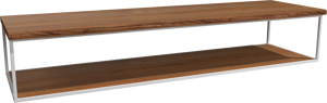 Balmani Life Edge enkel of dubbel tablet massieve teak met witte frame 180 x 50 cm