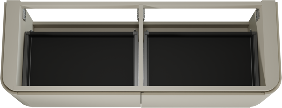 Balmani Moon meuble sous-vasque suspendu 160 x 55 cm soie grise 4 tiroirs
