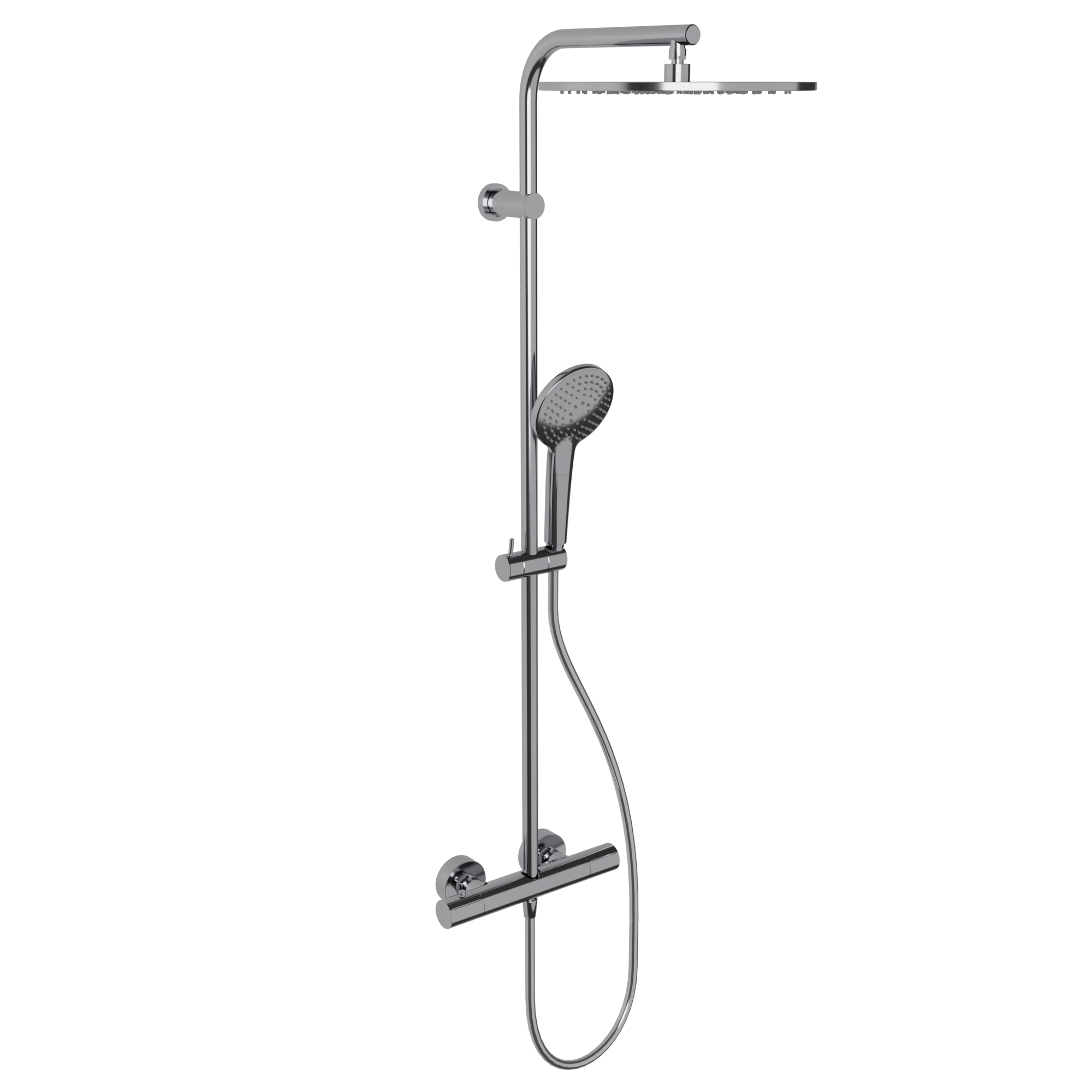 Blaufoss Round 300 thermostatische regendoucheset glanzend chroom