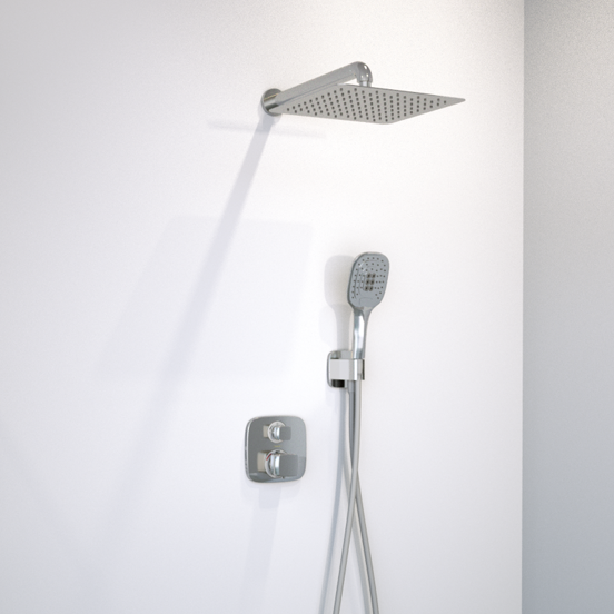 Blaufoss Ultra tête de douche carrée 30 x 30 cm chrome brillant
