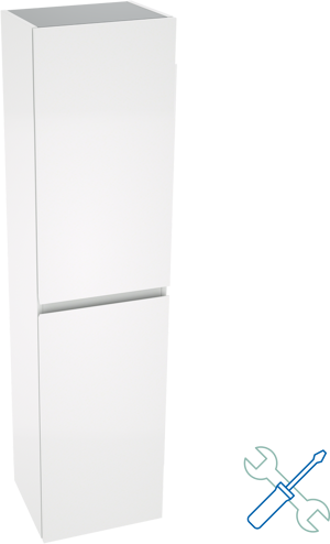 Linie Lado hängender Hochschrank weiß matt 35 x 30 x 140 cm