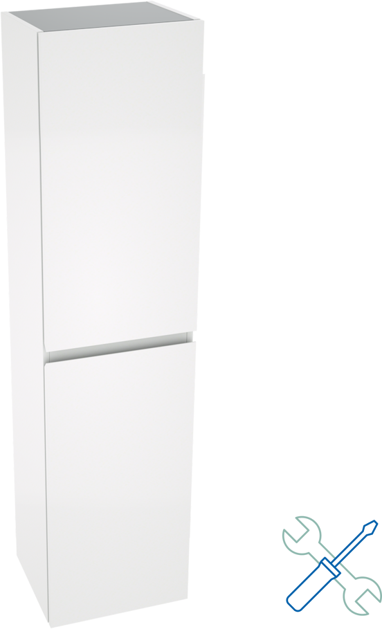 Linie Lado hängender Hochschrank weiß matt 35 x 30 x 140 cm