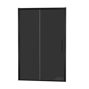 Balmani Senses Design porte coulissante réversible 140 cm x 210 cm verre fumé, Profil noir