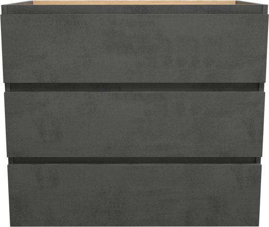 Balmani Lucida meuble sous-lavabo a poser 90 x 55 cm béton gris foncé 3 tiroirs