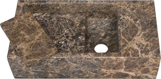 Balmani Mood lave-mains 36 x 18 cm marbre Dark Emperador
