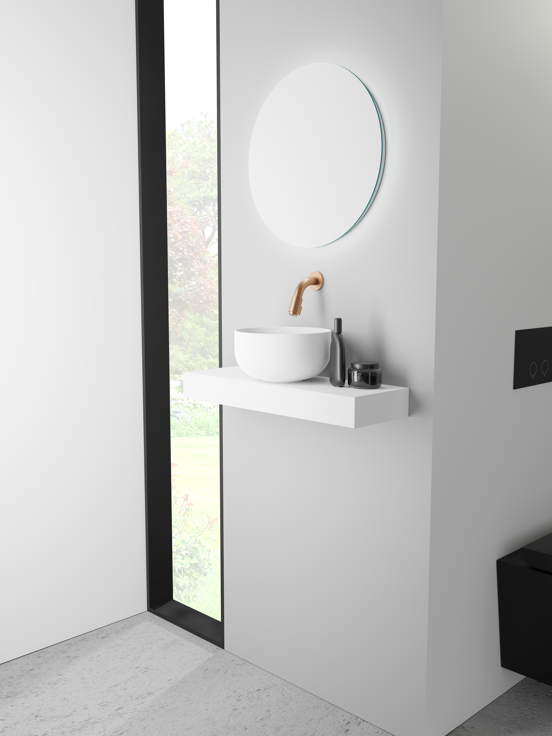 Balmani Nova fonteintje 60 x 20 cm matte Solid Surface