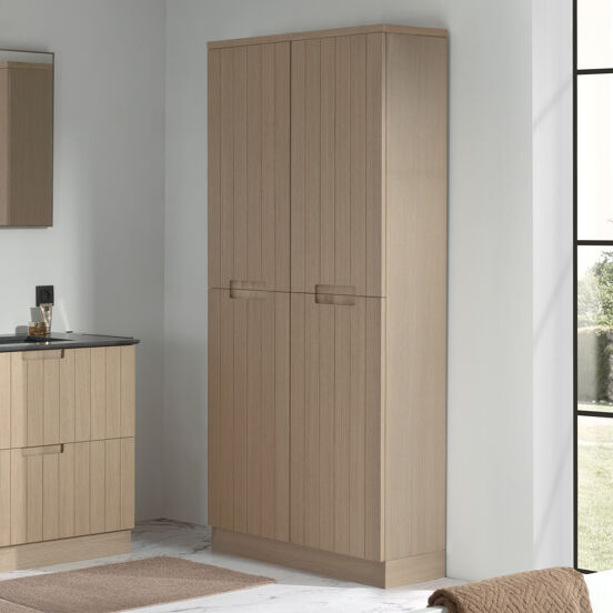 Balmani Legno Sockel für Hochschrank, Eiche verwittert, 90 x 35 cm
