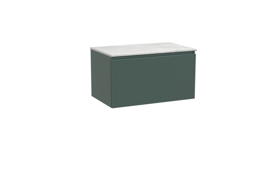 Balmani Sfera meuble salle de bains suspendu 90 x 55 cm forest avec Stretto tablette simple en marbre carrara