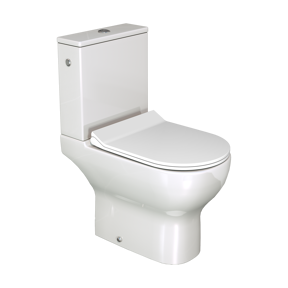 Linie Aviso staand toilet hoogglans wit met spoelrand