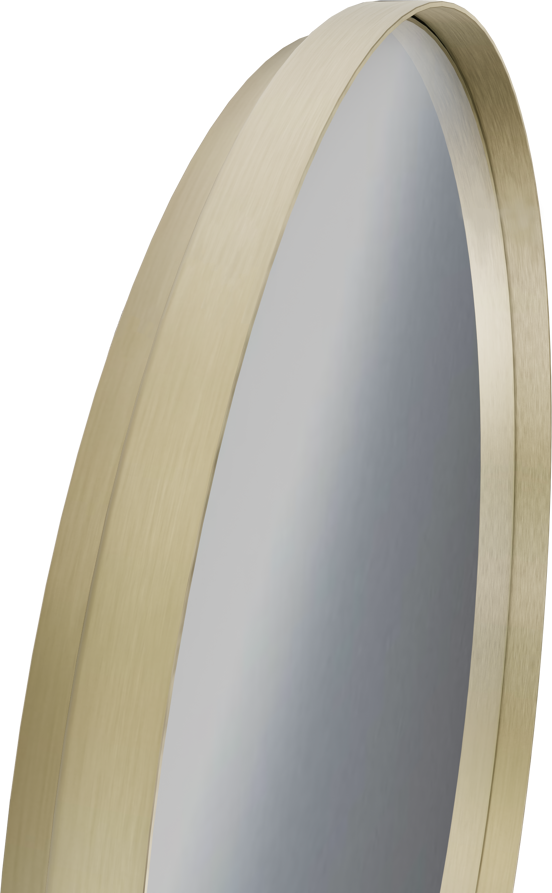 Balmani Giro Round rond badkamerspiegel Brushed Champagne Gold Ø 75 cm