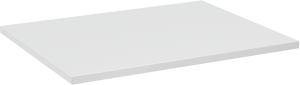 Linie Lado tablette simple marbre composite blanc mat 60 x 46 cm