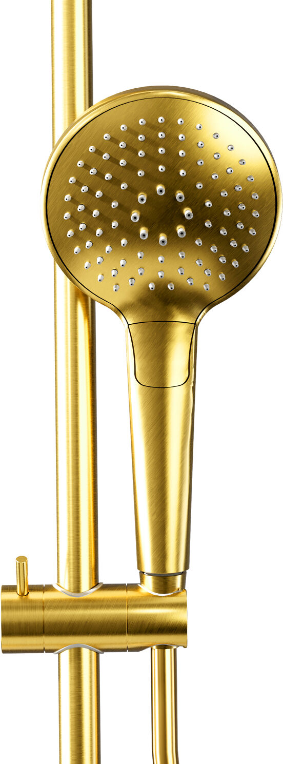 Blaufoss Round 300 colonne de douche de pluie mitigeur thermostatique Brushed Gold