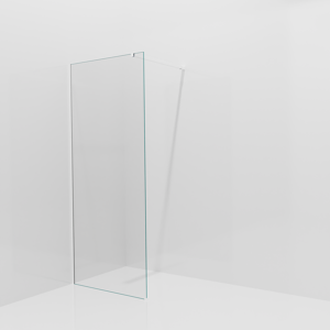 Balmani Modular douche à l'italienne: 90 x 200 cm, Verre transparent, Profil Blanc mat