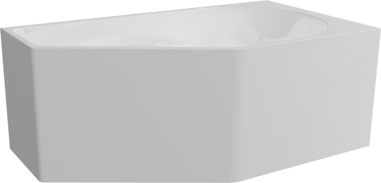 Luca Varess Pico 1-Personen-Eckbadewanne: rechts, 160 x 90 cm, Acryl, Weiß glänzend