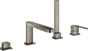 Grohe Plus robinet baignoire sur gorge 4 trous avec douchette brushed hard graphite