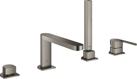 Grohe Plus 4-gats badrandkraan Brushed Hard Graphite