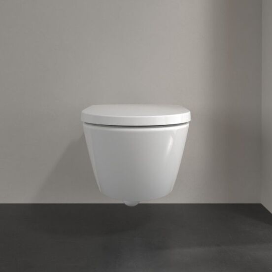 Villeroy & Boch Subway 3.0 wc suspendu blanc brillant sans rebord TwistFlush, tapis d'isolation inclus