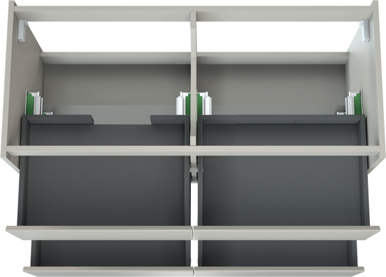 Storke Seda zwevend wastafelonderkast 120 x 52 cm mat wit 4 lades
