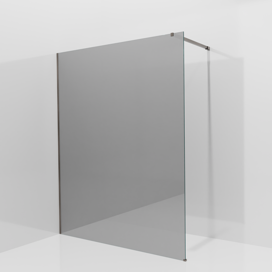 Balmani Modular inloopdouche: 160 x 200 cm, Reflex spiegelglas met coating, Brushed GunMetal profielen