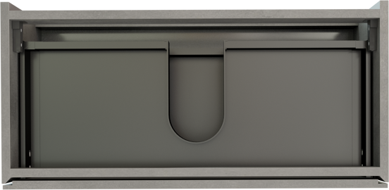 Storke Edge meuble sous-lavabo suspendu 80 x 40 cm béton gris foncé 2 tiroirs