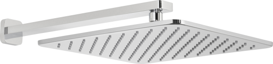 Blaufoss Softage 300 tête de douche carrée avec support mural 30 x 30 cm chrome brillant