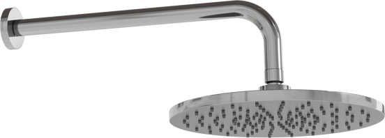 Blaufoss Bodan 250 rond regendouchekop met wand douchearm Ø25cm glanzend chroom