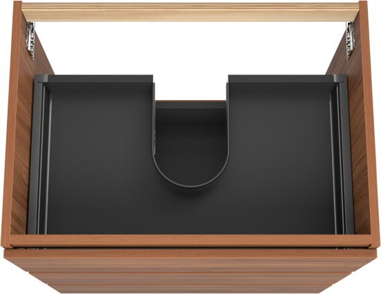 Balmani Lucida meuble sous-lavabo a poser 75 x 55 cm noyer 3 tiroirs