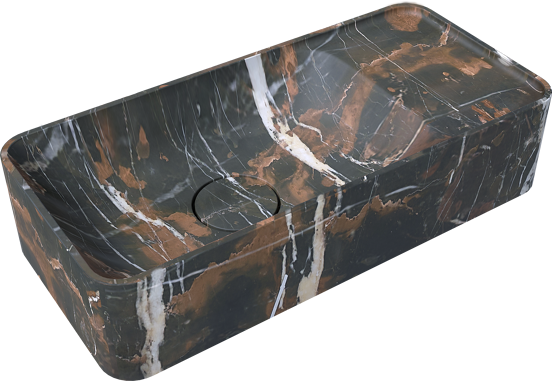 Balmani Fara fonteintje 45 x 22 cm Portoro Gold marmer