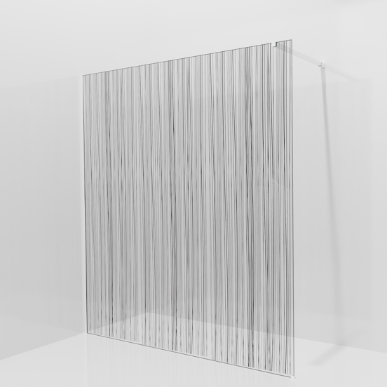 Balmani Modular Walk-In Dusche: 180 x 200 cm, Mikado, inklusive Coating, Profil Weiß matt