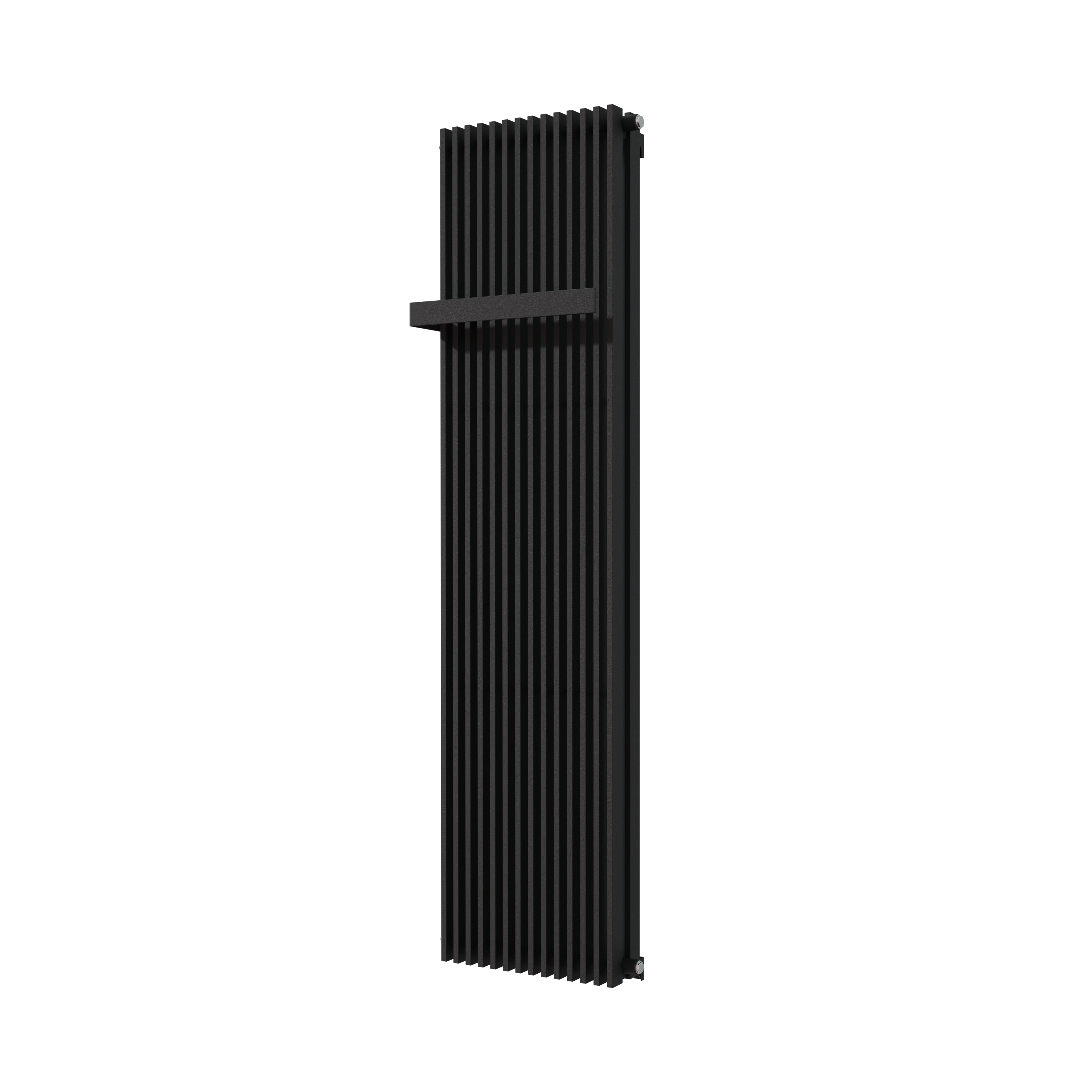 Vipera Corrason dubbele badkamerradiator 50 x 180 cm centrale verwarming mat zwart zij- en middenaansluiting 2,857W