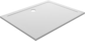 Linie Calisto receveur de douche 120 x 90 cm rectangulaire marbre composite blanc brillant