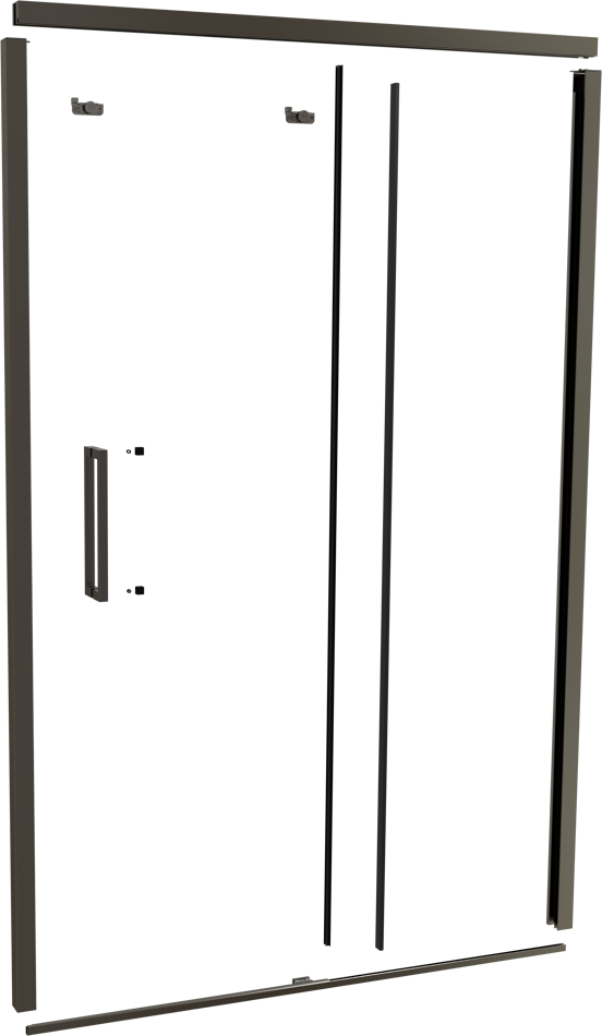 Balmani Senses Design 140 cm ensemble de profils pour porte coulissante niche brushed gunmetal