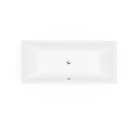 Luca Varess Viticcio 2-Personen-Einbaubadewanne: 180 x 80 cm, Acryl, Weiß matt