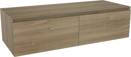 Storke Edge Modulo meuble sous-vasque suspendu 120 x 48 cm chêne brut 2 tiroirs