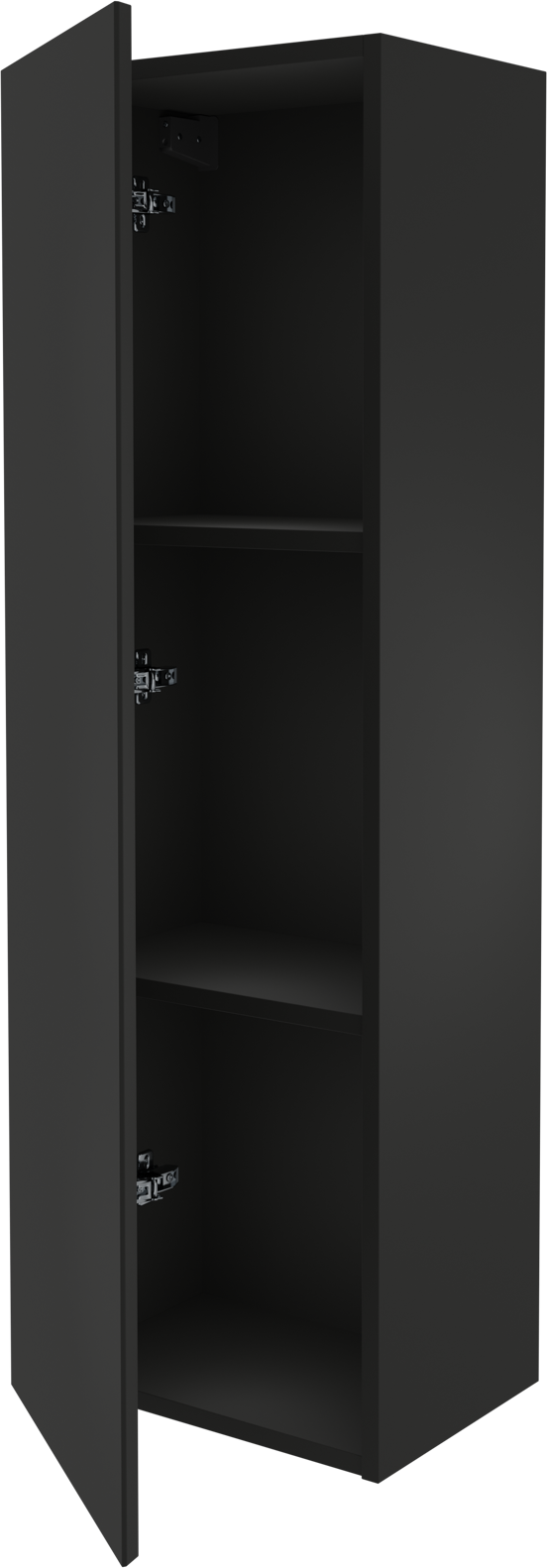 Storke Edge zwevende badkamerkast mat zwart 40 x 30 x 125 cm
